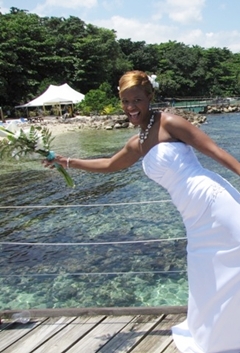 Bride at Dolphin Cove