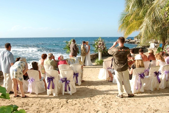 Golden Clouds Beach Wedding