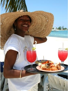 Friendly Hostess at Reggae Beach