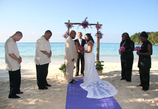 Reggae Beach Wedding Ceremony